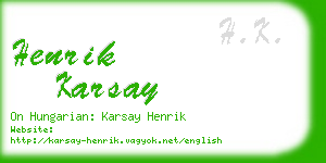 henrik karsay business card